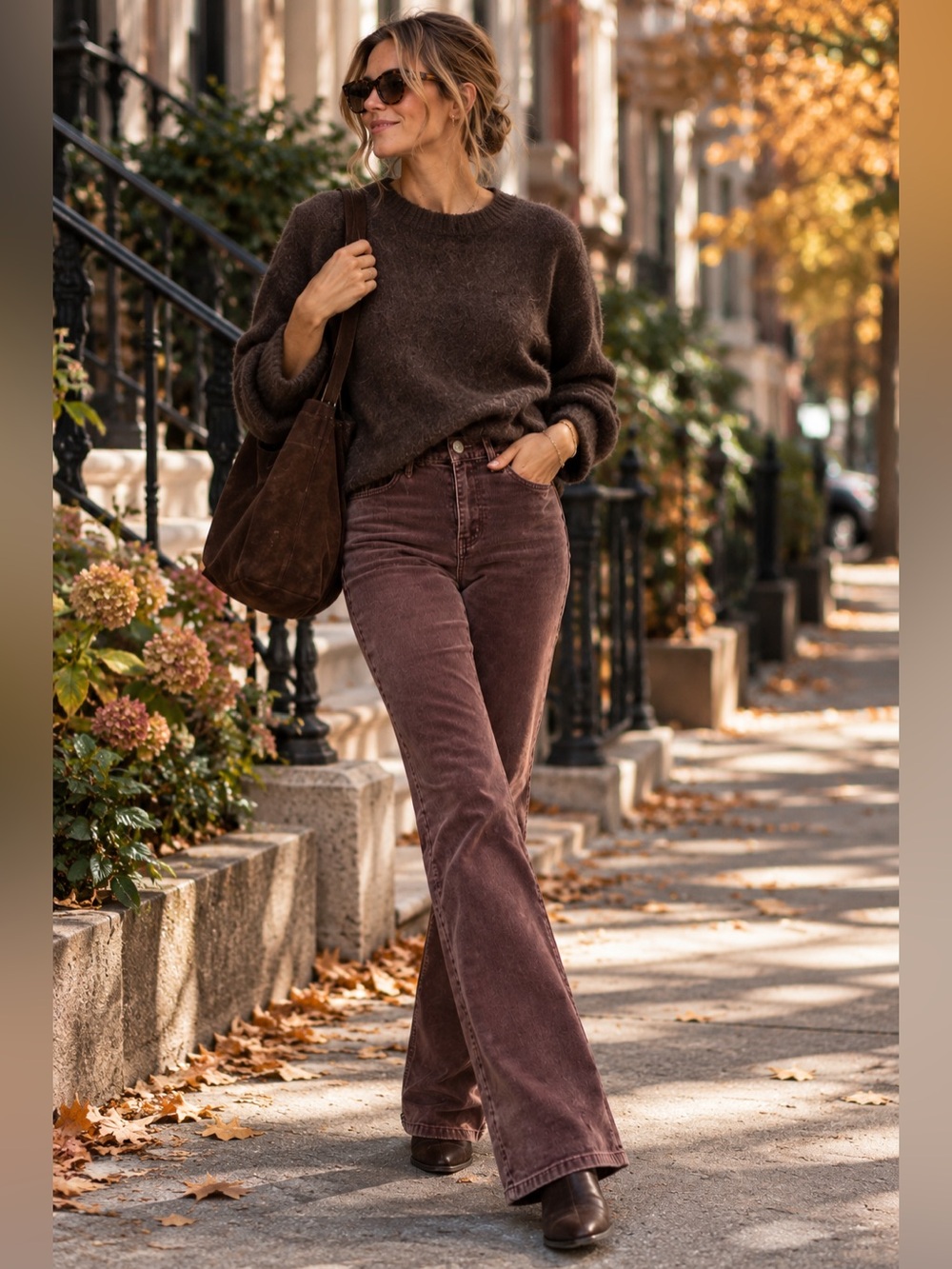 NWT J.Jill Tried & True Brown Corduroy Bootcut Pants Women US4